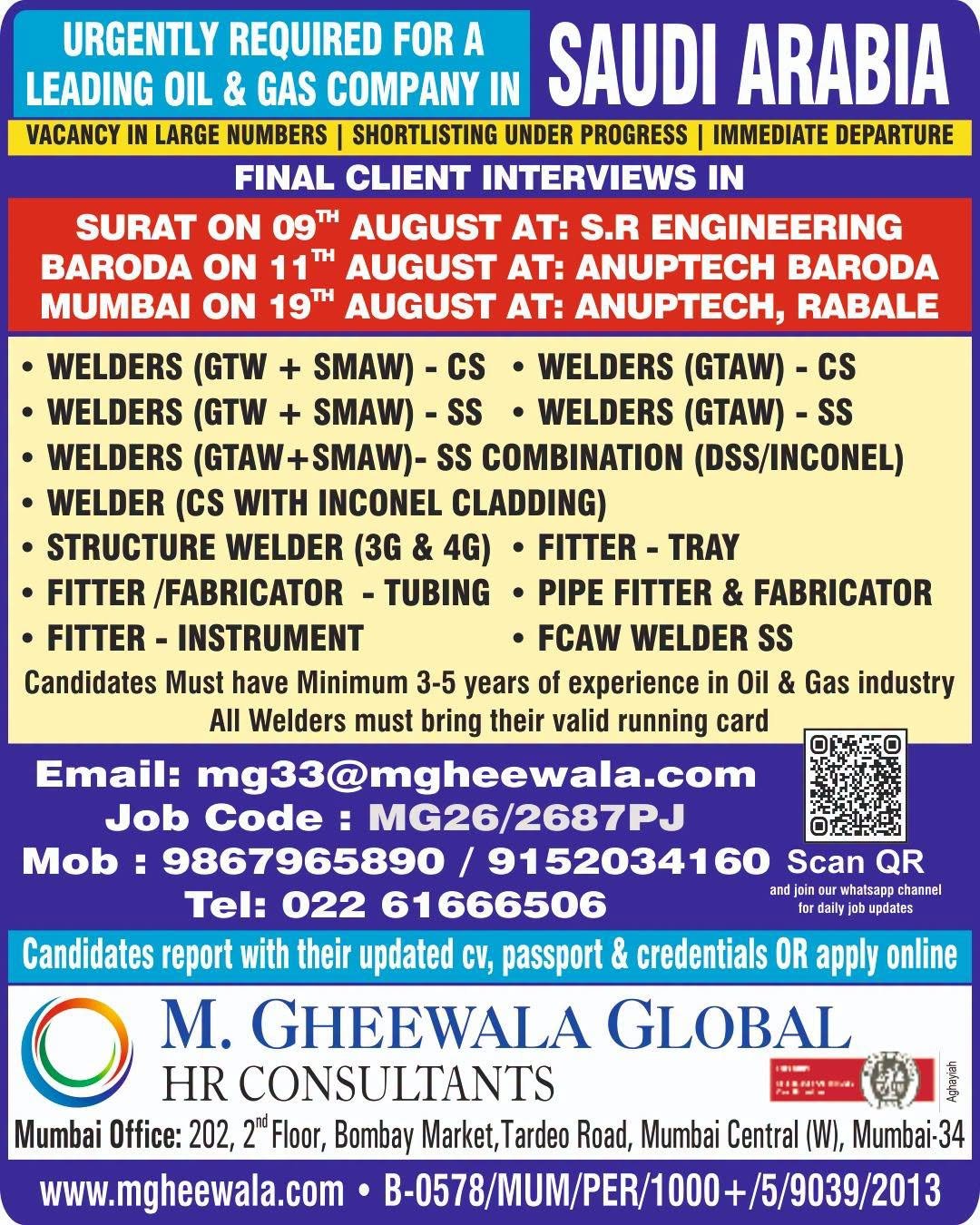 Saudi Arabia Oil & Gas Jobs 2026 | Final Client Interview 