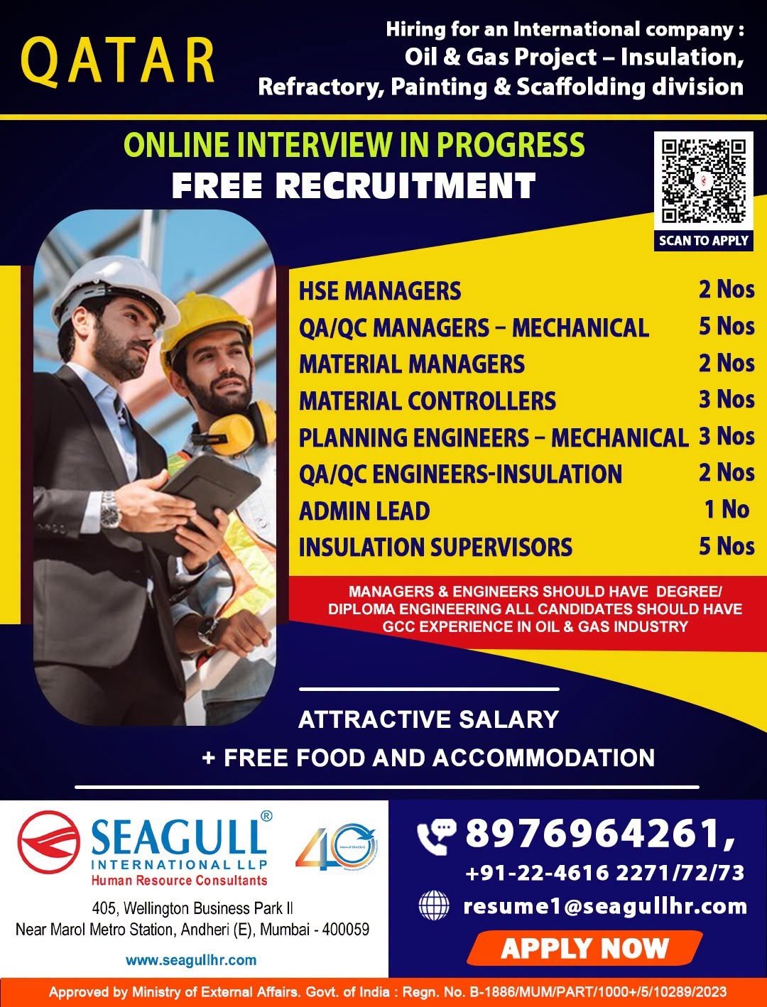 Qatar Oil & Gas Jobs 2026 – Free Recruitment for Managers, Engineers and Supervisors