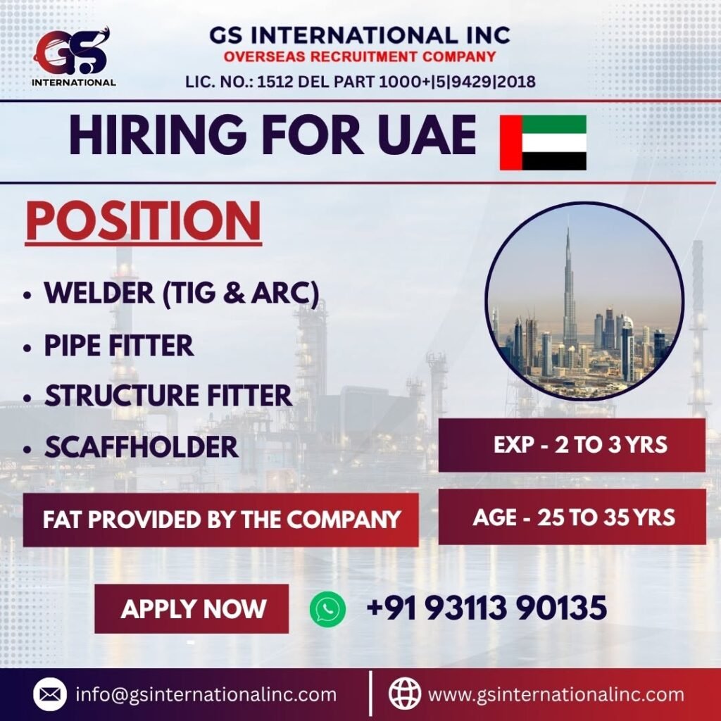 UAE : hiring experienced professionals for Reputed Company