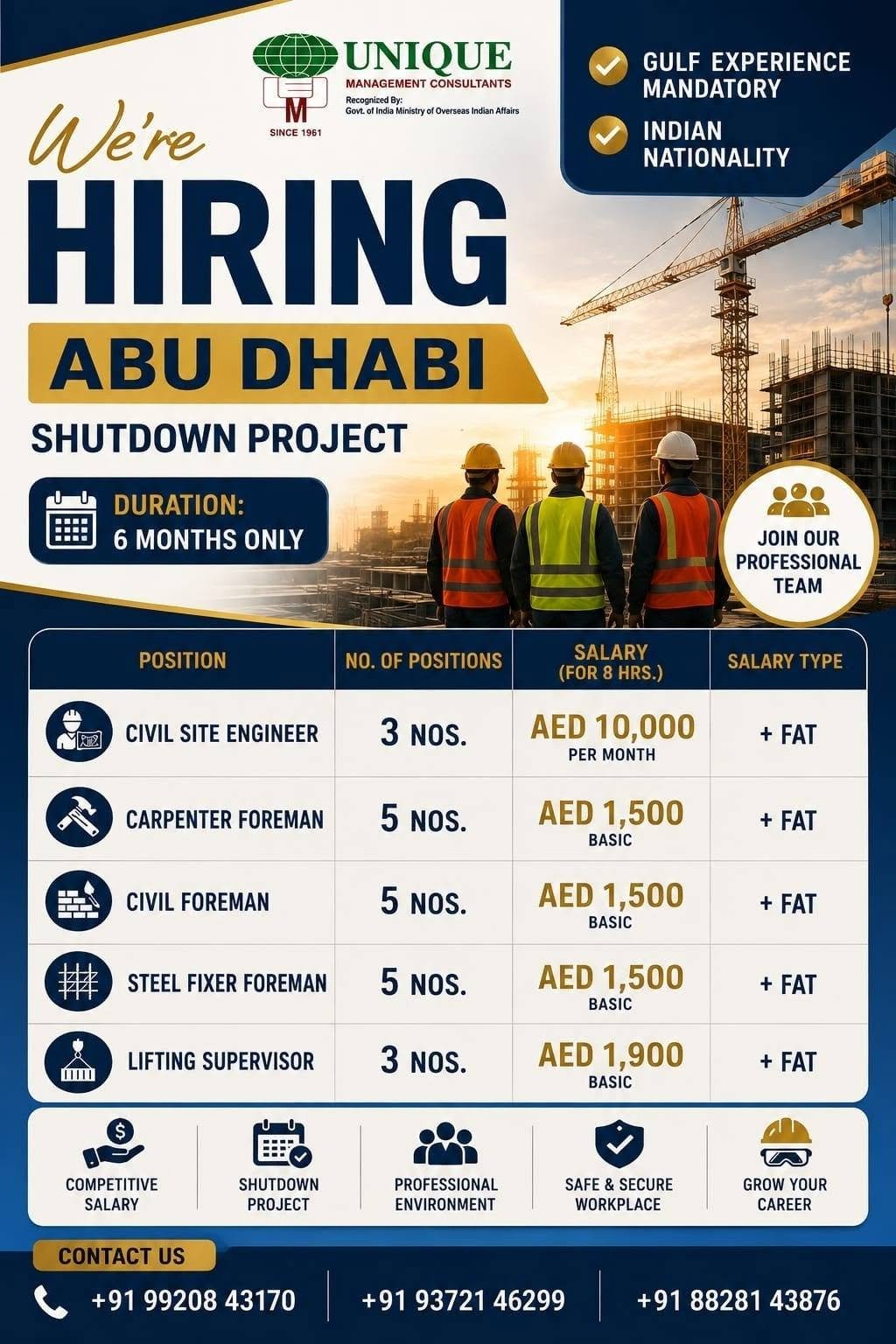 Abu Dhabi Shutdown Project Jobs 2026 – Apply Now