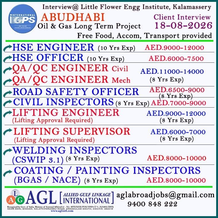 Abu Dhabi Oil & Gas Jobs 2026 – Long-Term Project Hiring for Engineers and Inspectors