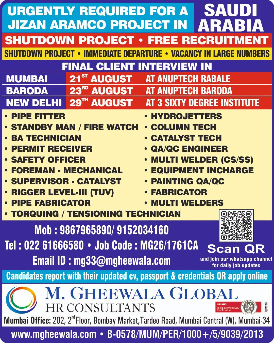 Saudi Arabia Jizan Aramco Shutdown Jobs 2026 – Large Vacancies 