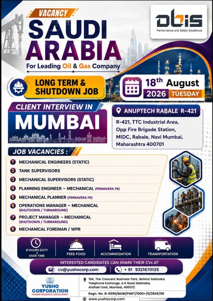 ABIS Oil & Gas company Jobs in Saudi Arabia - Apply Now