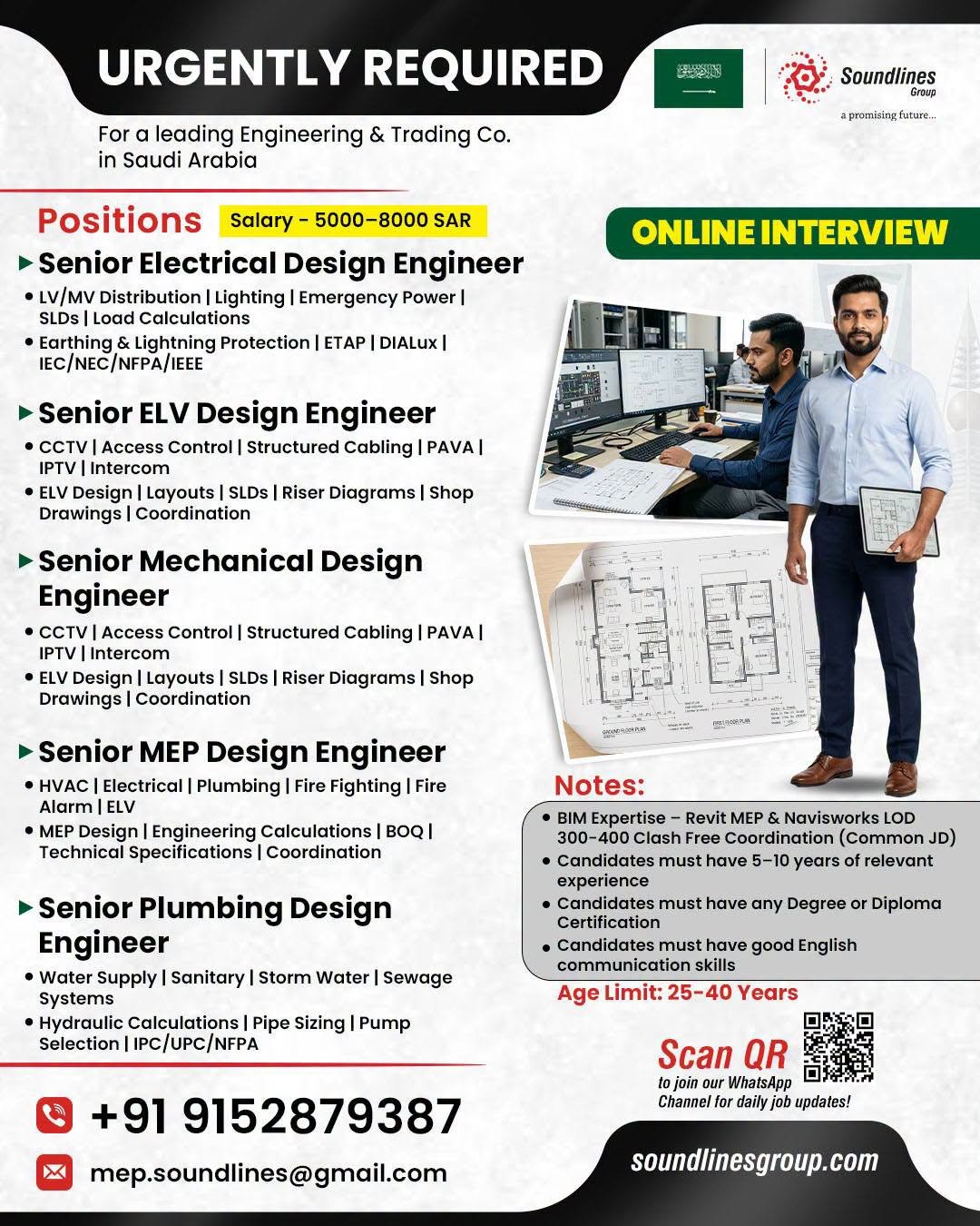 Hiring For a leading Engineering & Trading Co. in Saudi Arabia