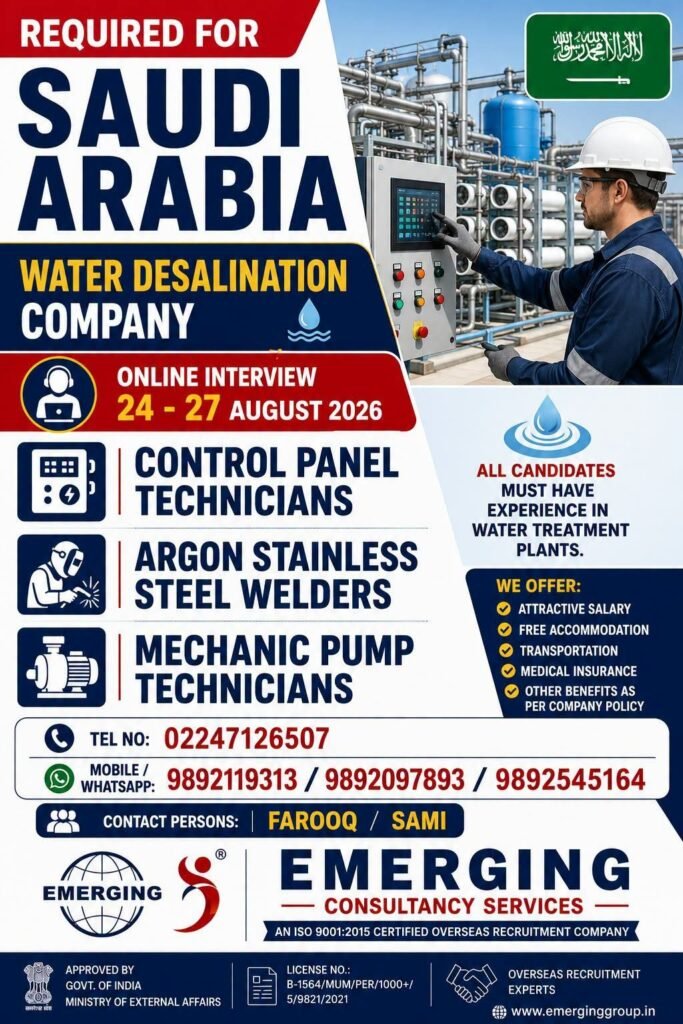 Saudi Arabia Water Desalination Company Jobs 2026 – Apply Now Saudi Arabia Water Desalination Company Jobs 2026 – Apply Now