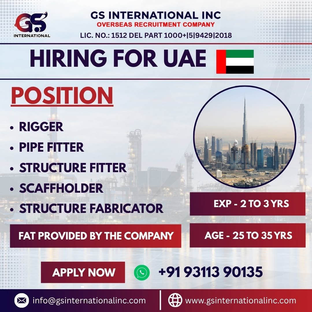 Immediate Hiring For UAE - Apply Now