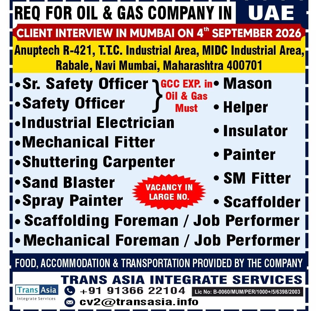 UAE Oil & Gas Jobs 2026 – Large Vacancies 