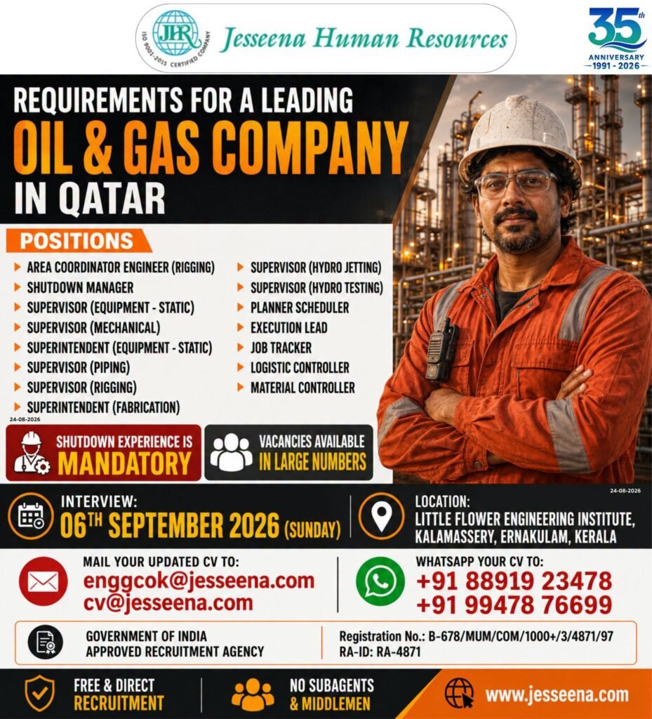 Oil & Gas Company Jobs in Qatar - Apply Today