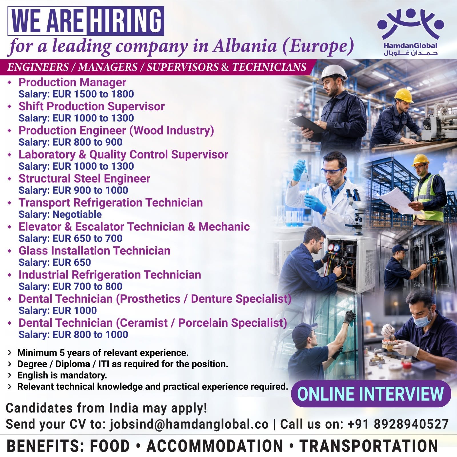 Hiring for a leading company in Albania (Europe) - Online Interview