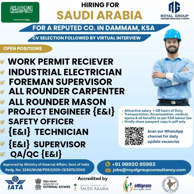 Saudi Arabia Jobs 2026 Dammam Vacancies For Electricians Engineers saudi-arabia-jobs-2026-dammam-vacancies-for-electricians-engineers