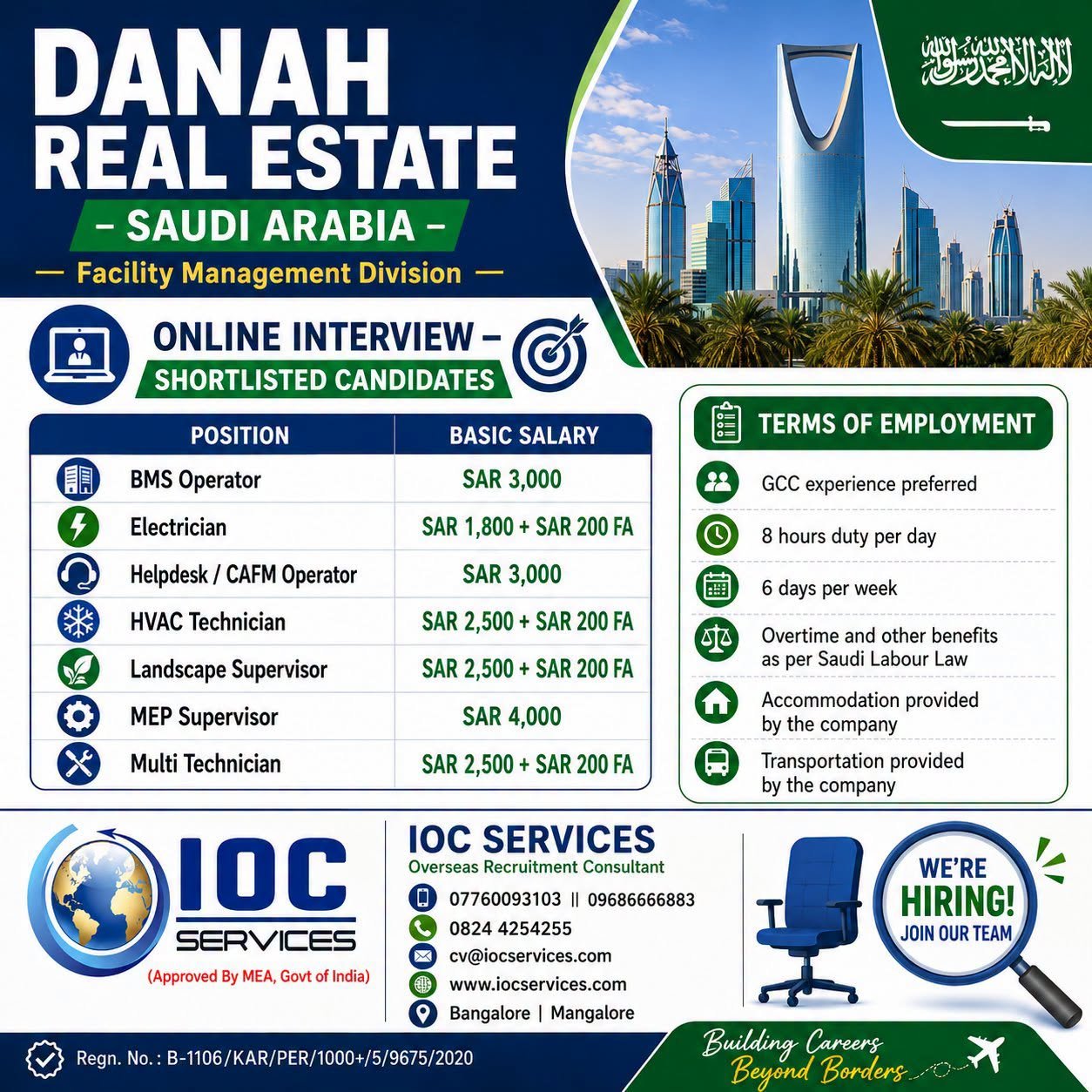 Saudi Arabia - Hiring For Facility Management Division | Danah Real Estate