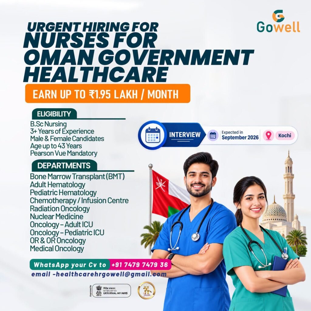 Hiring Nurses For Oman Government Healthcare 