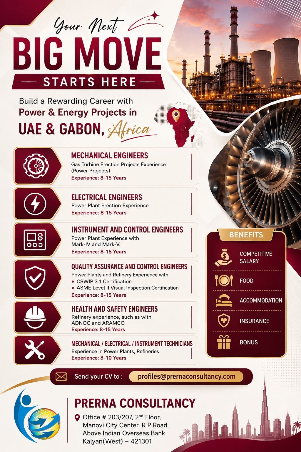 UAE & Gabon Africa Power and Energy Jobs 2026 – Engineers & Technicians Vacancies