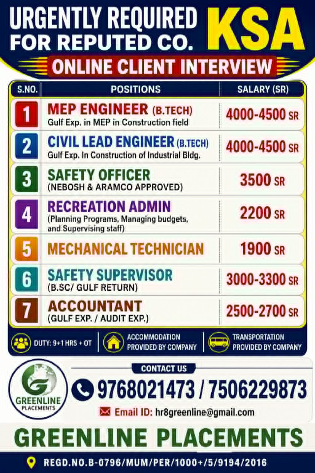 Saudi Arabia Jobs 2026 | Construction Company Recruitment | Online Client Interview