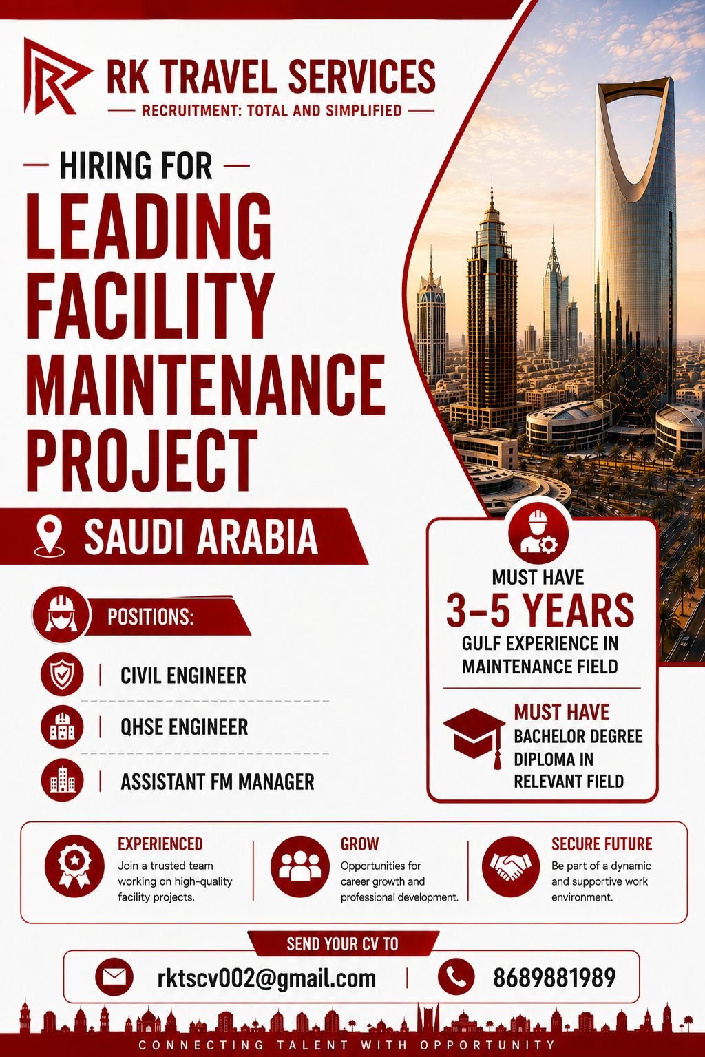 Saudi Arabia Facility Maintenance Jobs 2026 – Apply Now