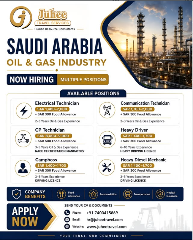 Saudi Arabia Jobs - Oil & Gas Industry - Apply Now