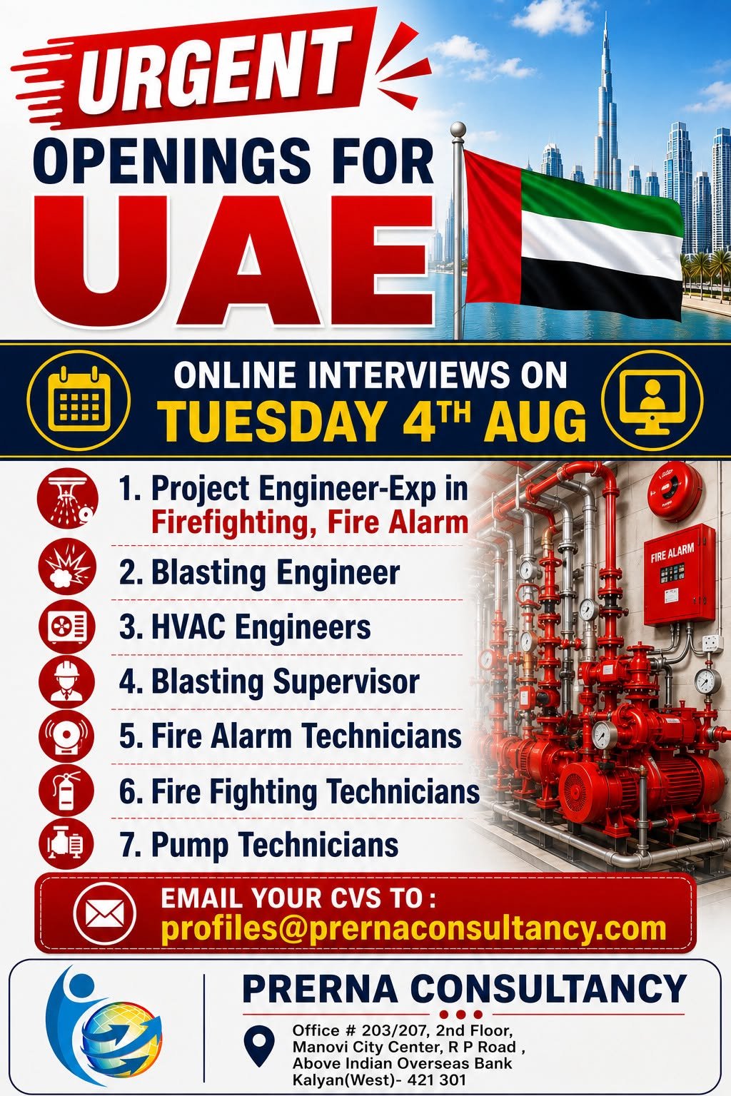 UAE Fire Protection Jobs 2026 | Online Interview