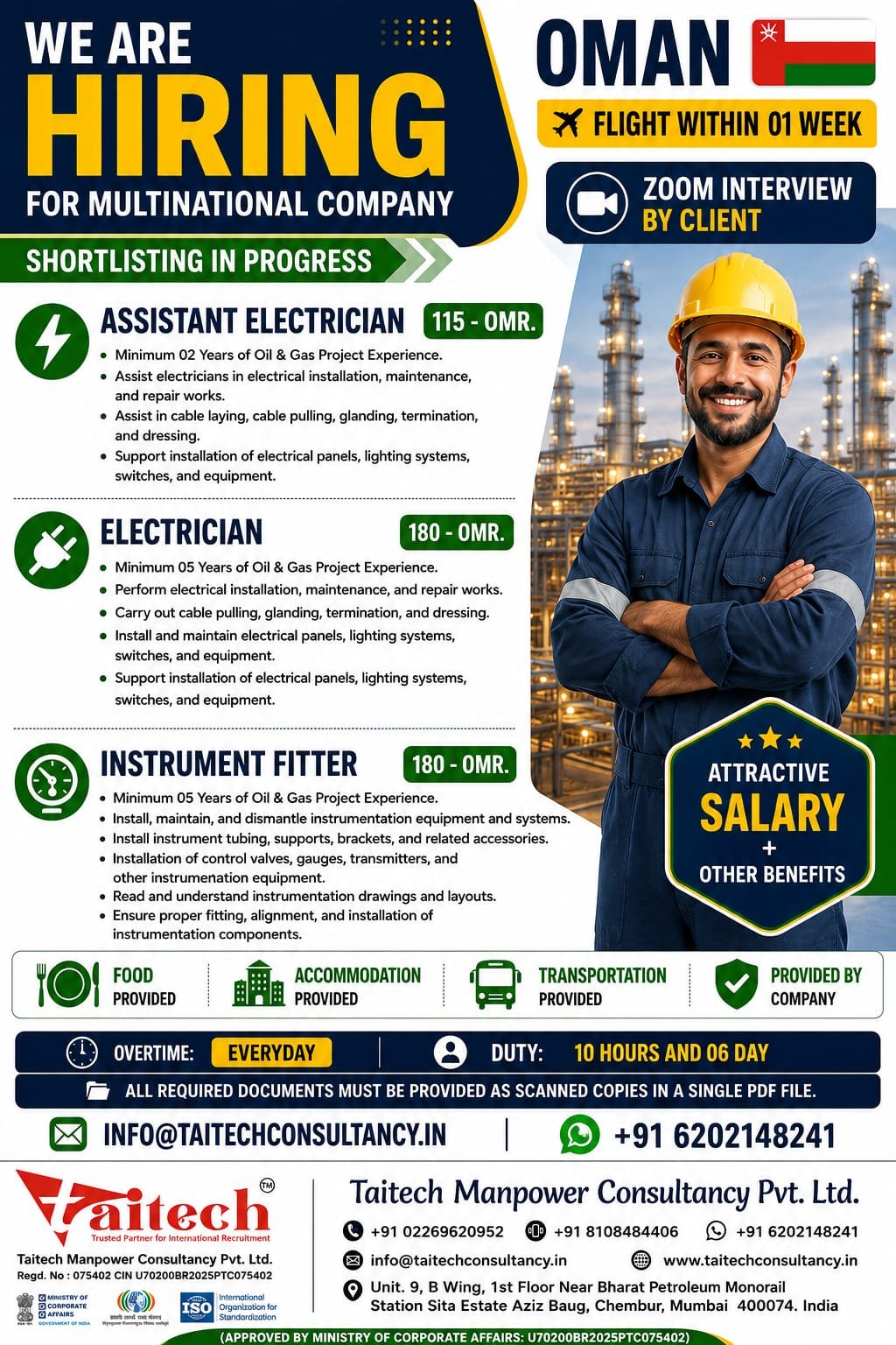 Oman Jobs 2026 – Hiring For a multinational company
