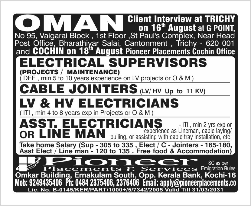 Oman Jobs 2026 | Multiple Vacancies | Client Interview