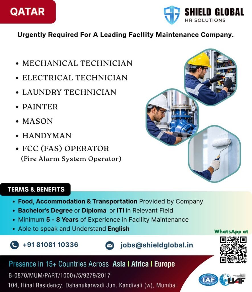 Facility Management Jobs in Qatar - Apply Now