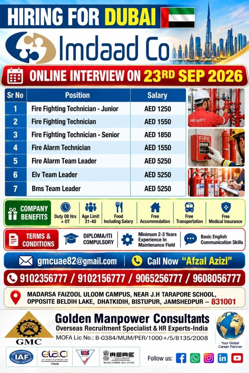 Hiring For UAE : IMDAAD Company