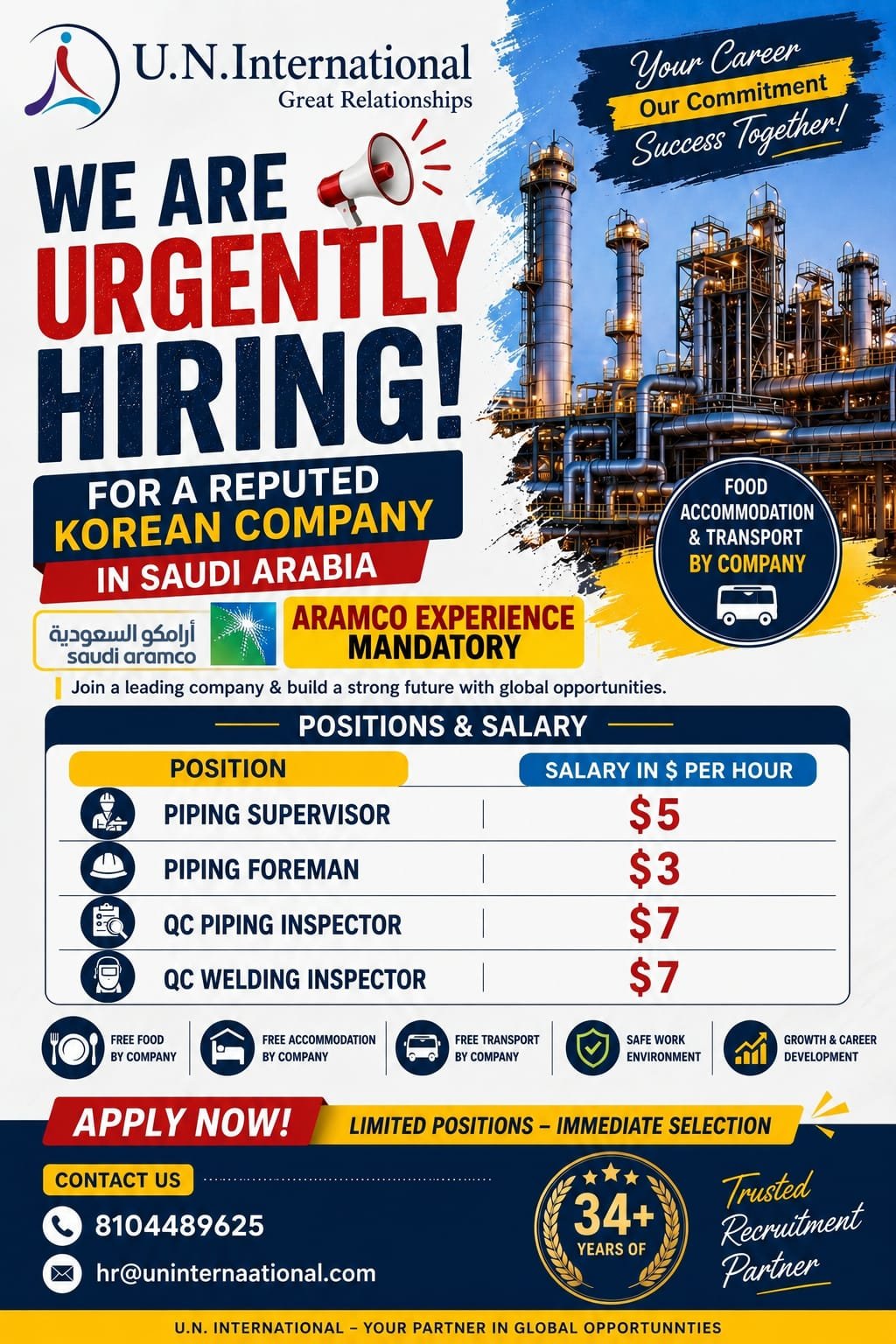 Saudi Arabia Jobs 2026: Korean Company Hiring 
