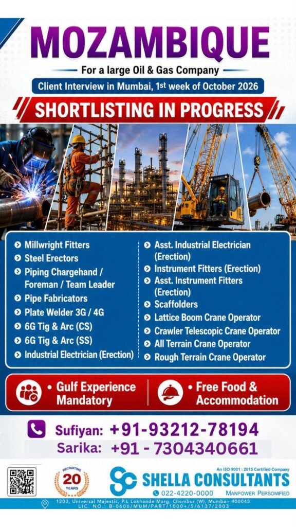 Mozambique Oil & Gas Jobs 2026: Urgent Vacancies 