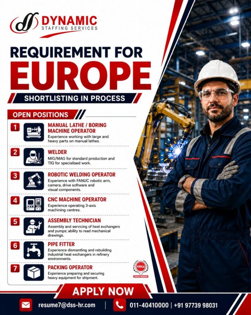 Urgent Hiring For Europe - Apply Now Urgent Hiring For Europe - Apply Now
