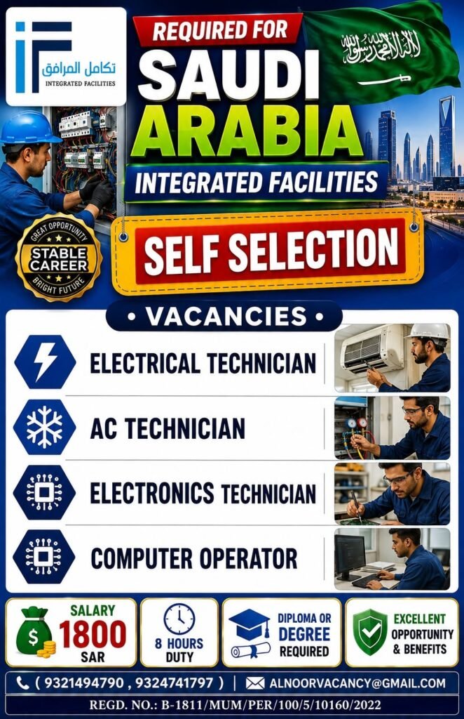 Saudi Arabia Jobs 2026: Integrated Facilities Vacancies 