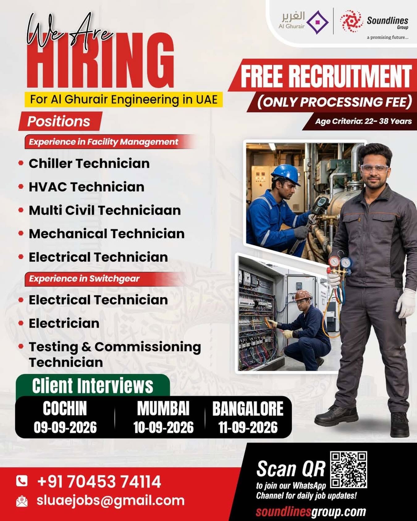 Free Recruitment For Al Ghurair Engineering in UAE