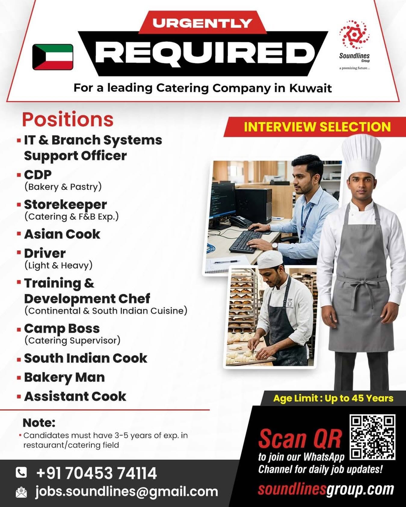 Kuwait Jobs 2026: Urgent Hiring for Catering Company – Multiple Vacancies