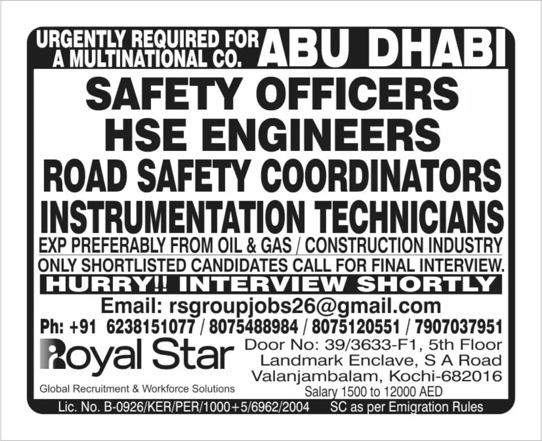Abu Dhabi Jobs 2026: Urgent Hiring for A multinational company