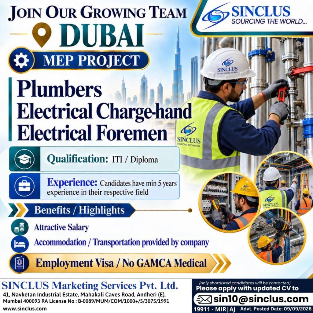  MEP Jobs project opportunities in Dubai - Apply Now