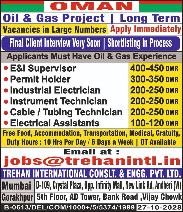 Oman Jobs 2026: Oil & Gas Project Hiring - Long Term