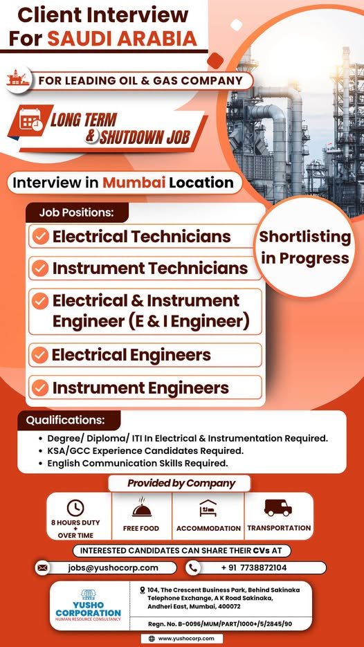 Hiring for Saudi Arabia | Oil & Gas Opportunities