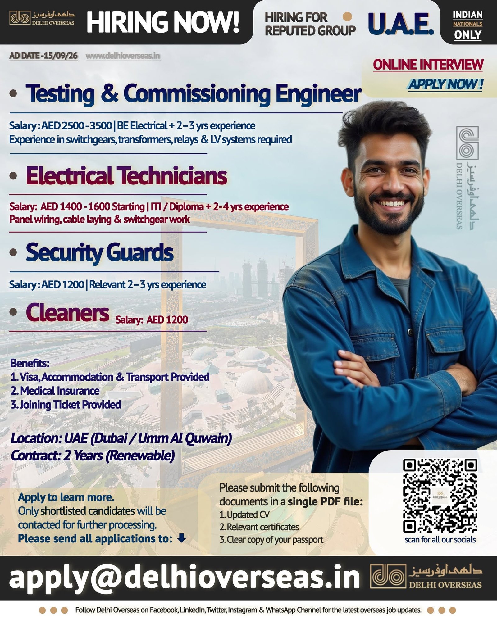 UAE - hiring for Dubai & Umm Al Quwain