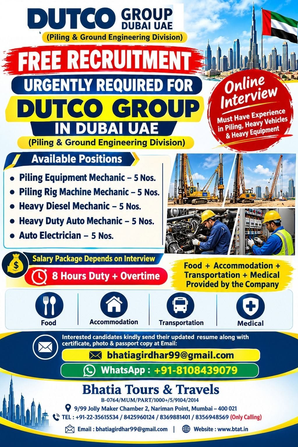 Dubai Jobs 2026 – Dutco Group Recruitment 