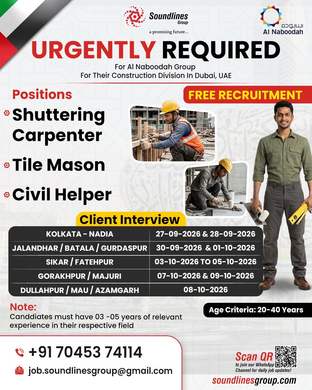 Hiring For Al Naboodah Group For Their Construction Division In Dubai, UAE