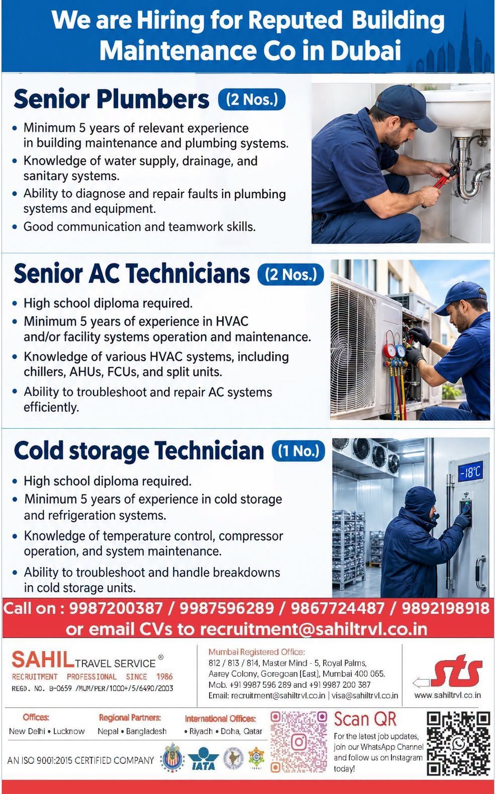 Hiring for Dubai – Huge and reputed company in Dubai