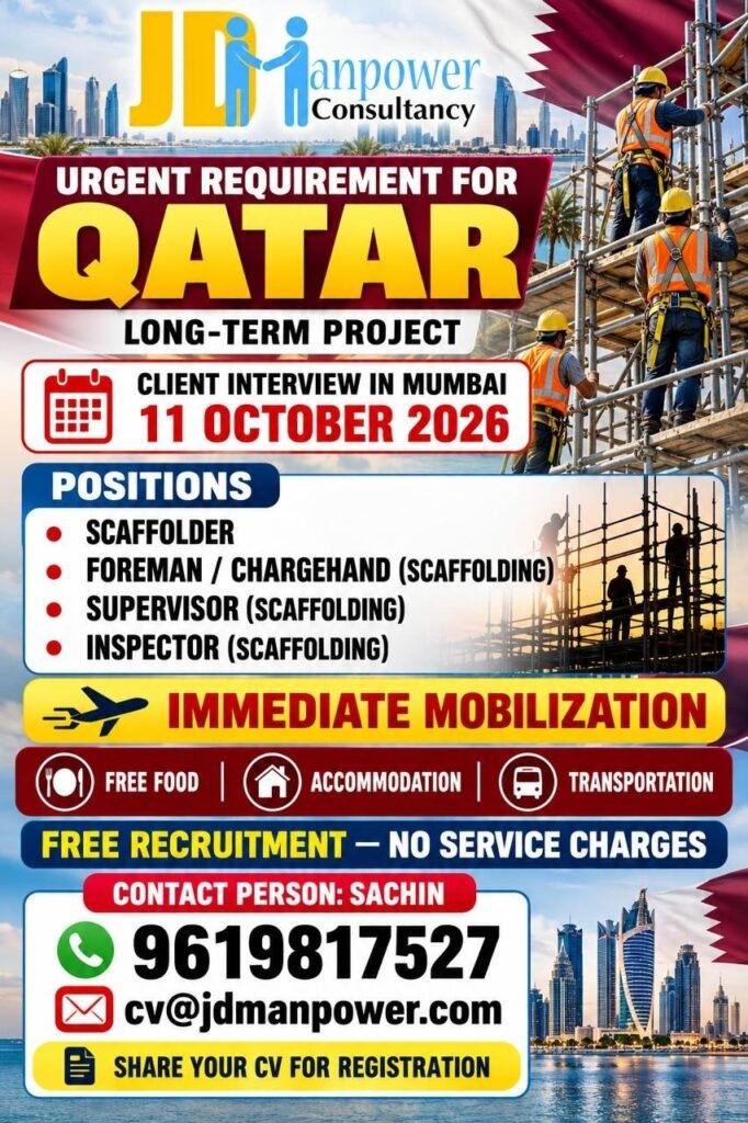Qatar Jobs 2026 – Job Vacancies for Long-Term Project Qatar Jobs 2026 – Job Vacancies for Long-Term Project