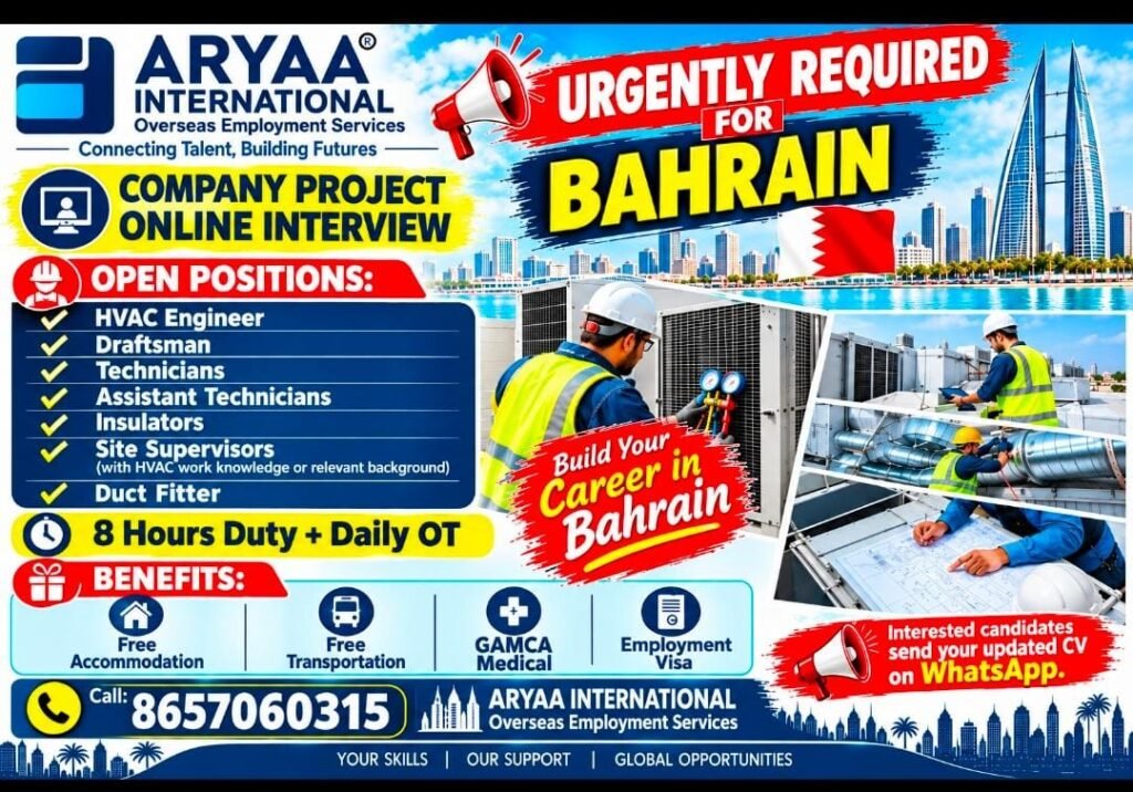 Bahrain Jobs 2026 – Hiring for a company project Bahrain Jobs 2026 – Hiring for a company project