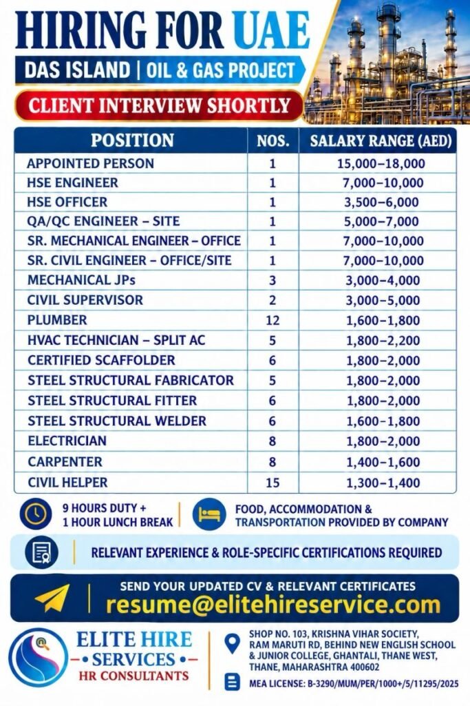 UAE Jobs 2026 : Das Island Oil & Gas Project UAE Jobs 2026 : Das Island Oil & Gas Project