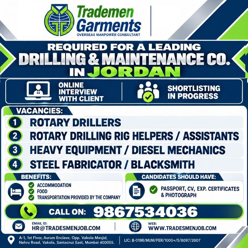 Jordan Drilling and Maintenance Company Jobs 2026 – Apply Now