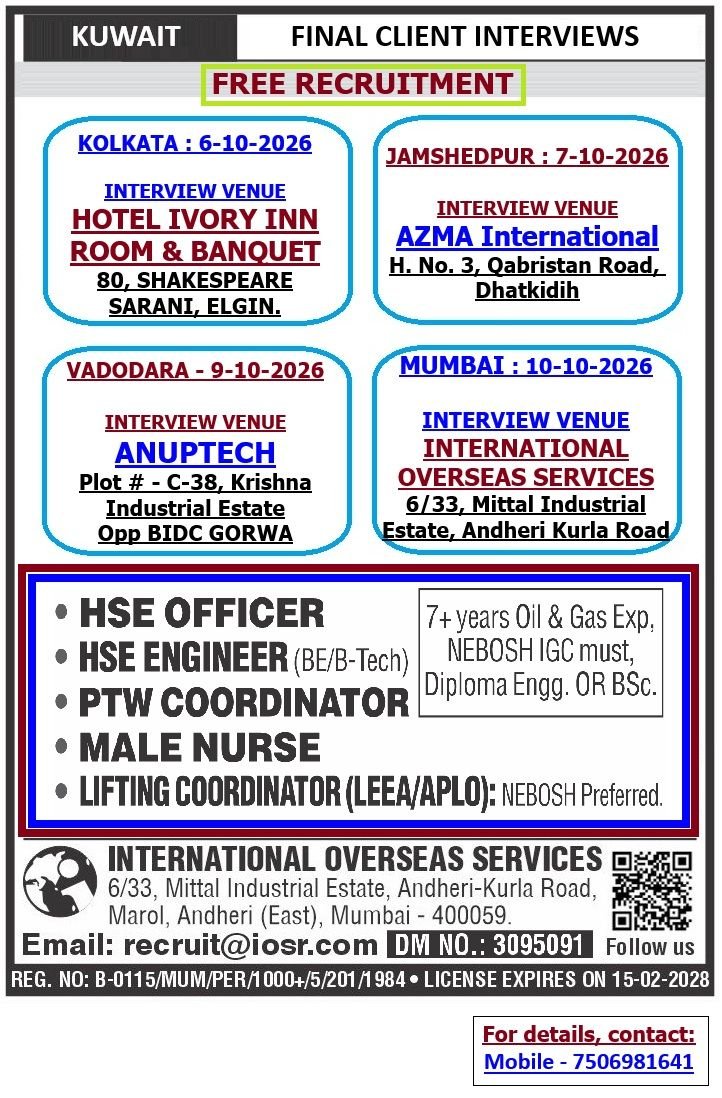 Kuwait Jobs 2026 – Oil & Gas Vacancies | Apply Now