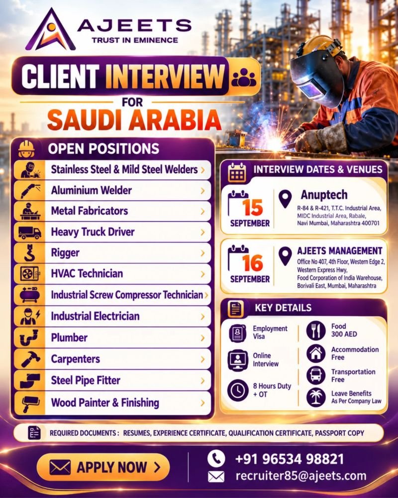 Career Opportunities in Saudi Arabia | Apply Today