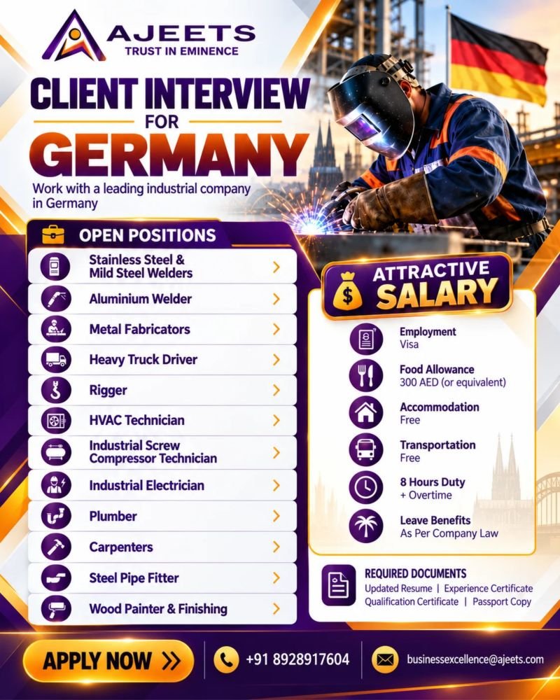 Jobs in Germany | Hiring For A leading industrial company