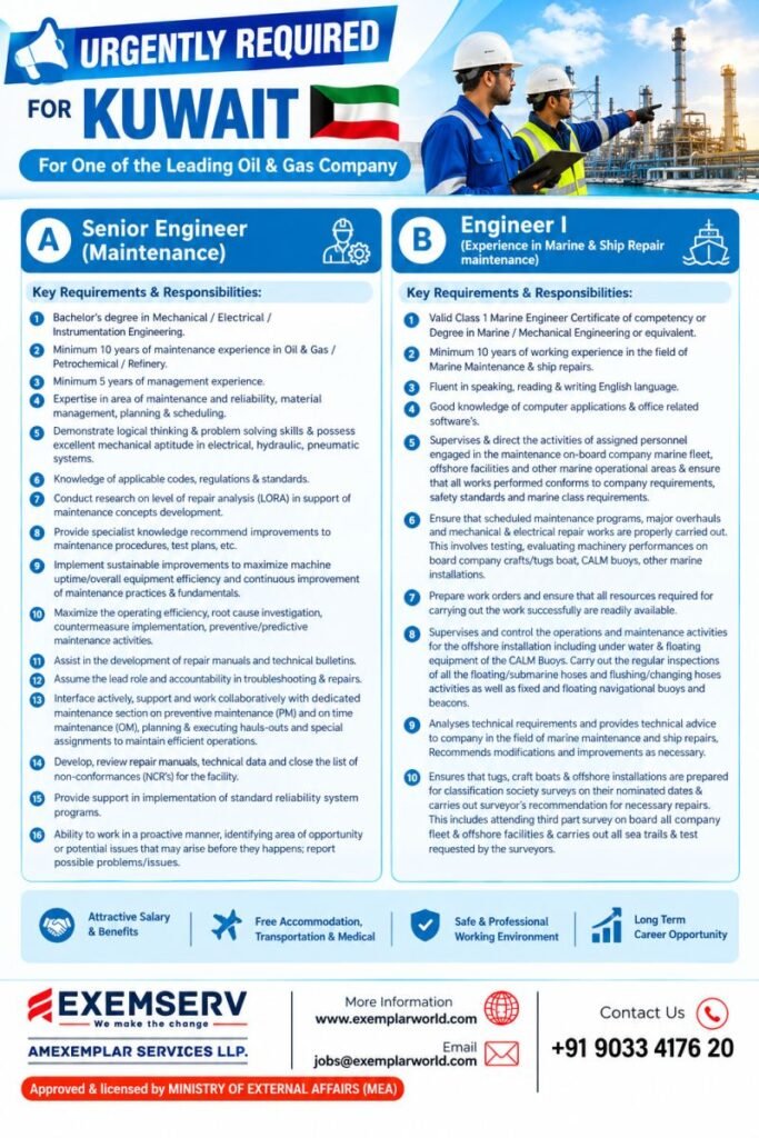 Kuwait Oil & Gas Company Jobs - Apply Now