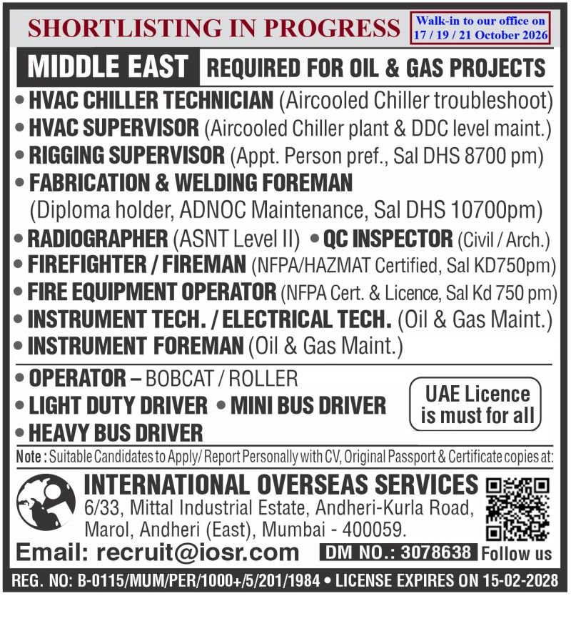 Jobs in UAE, Qatar & Kuwait - Apply Today