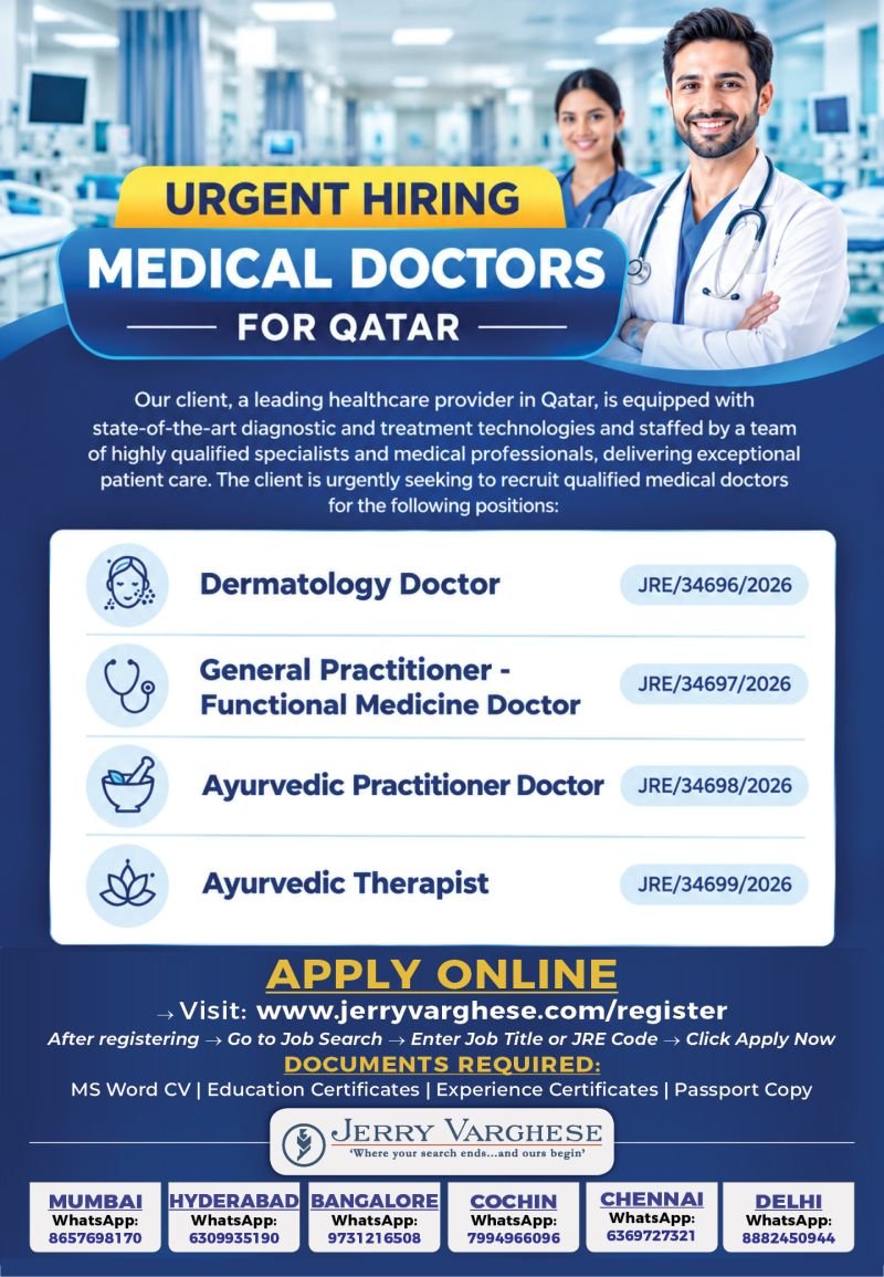 Hiring For a leading healthcare provider in Qatar 