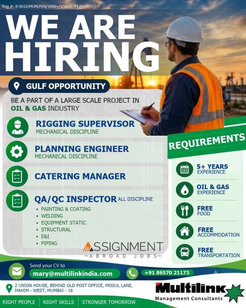Gulf Jobs 2026: Oil and Gas Project Vacancies for Experienced Professionals Gulf Jobs 2026: Oil and Gas Project Vacancies for Experienced Professionals